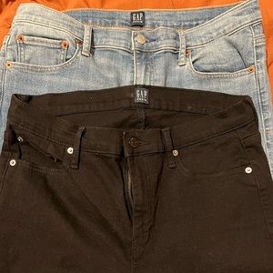 Two size 12 tall high waisted straight jeans